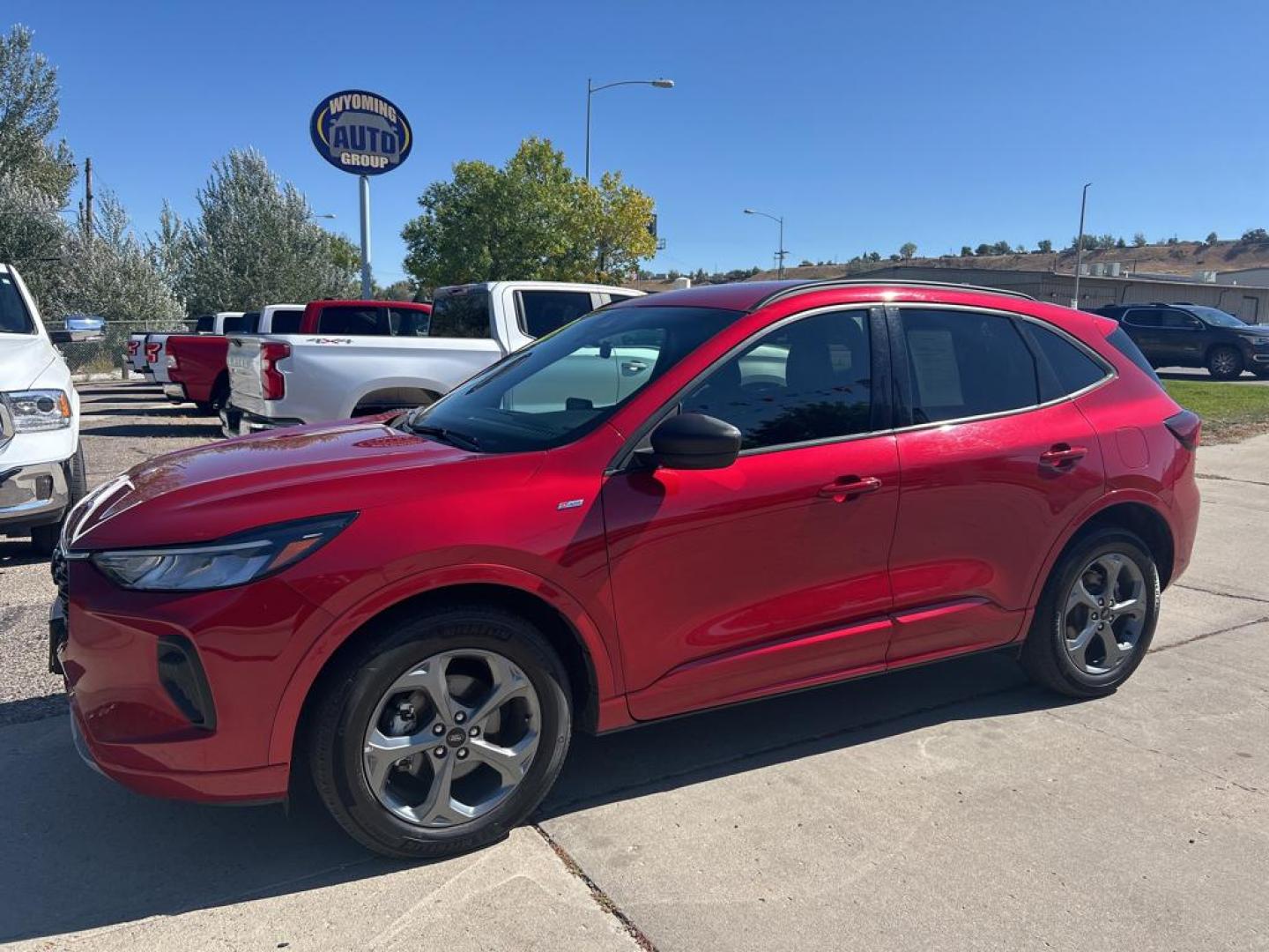 2023 maroon Ford Escape ST Line (1FMCU9MN3PU) with an 3 Cyl, 1.5L engine, Automatic transmission, located at 3030 CY Ave, Casper, WY, 82604, (307) 265-3830, 42.827816, -106.357483 - Photo#1