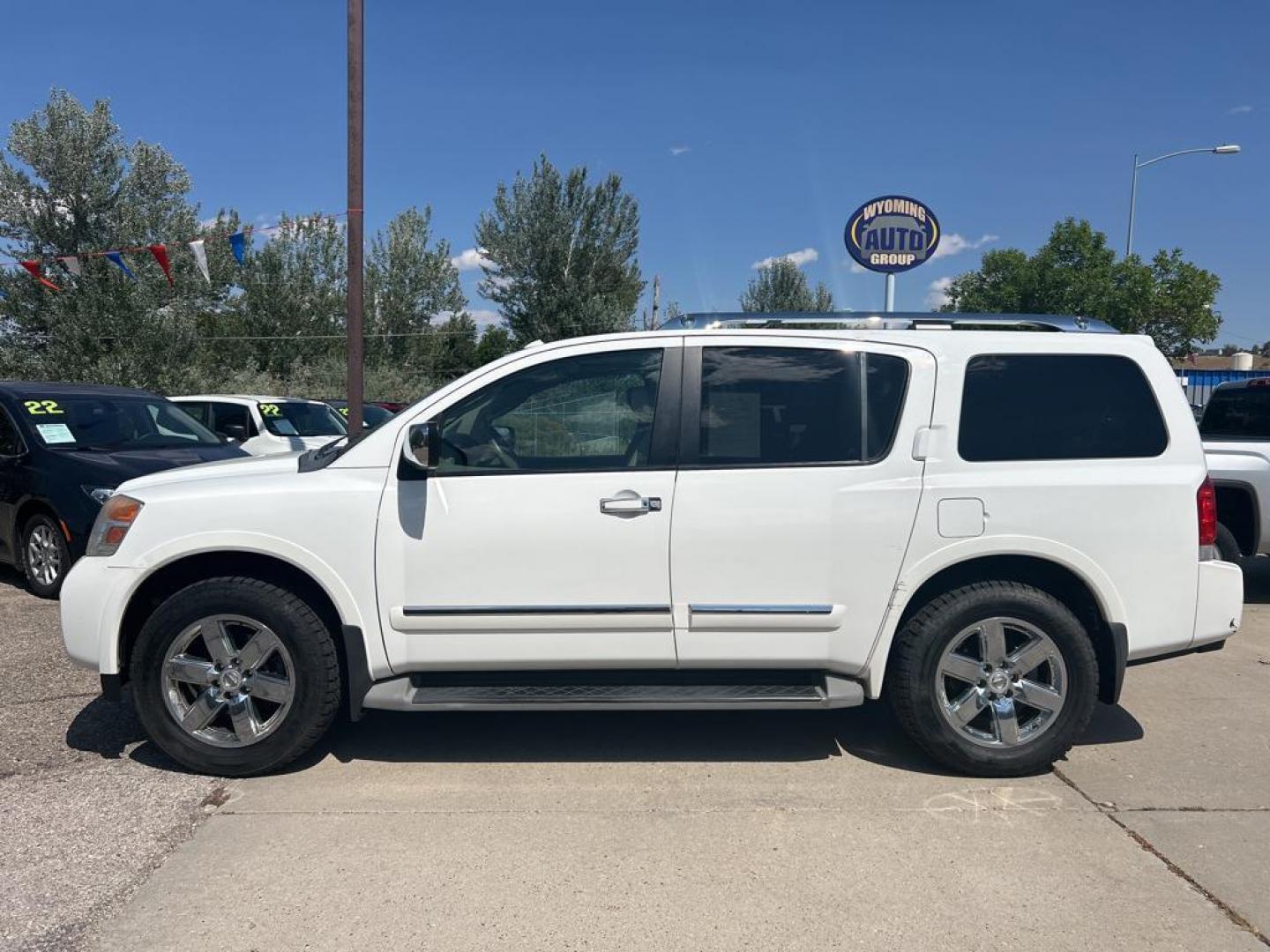 2012 White Nissan Armada PLATINUM (5N1BA0NE0CN) with an V8, 5.6L engine, Automatic transmission, located at 3030 CY Ave, Casper, WY, 82604, (307) 265-3830, 42.827816, -106.357483 - Photo#0