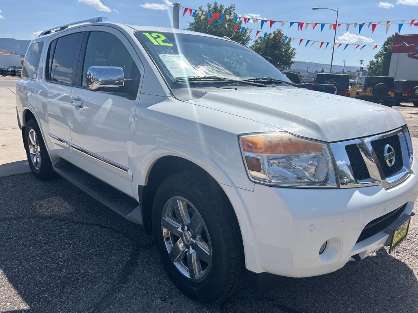 2012 White Nissan Armada PLATINUM (5N1BA0NE0CN) with an V8, 5.6L engine, Automatic transmission, located at 3030 CY Ave, Casper, WY, 82604, (307) 265-3830, 42.827816, -106.357483 - Photo#3