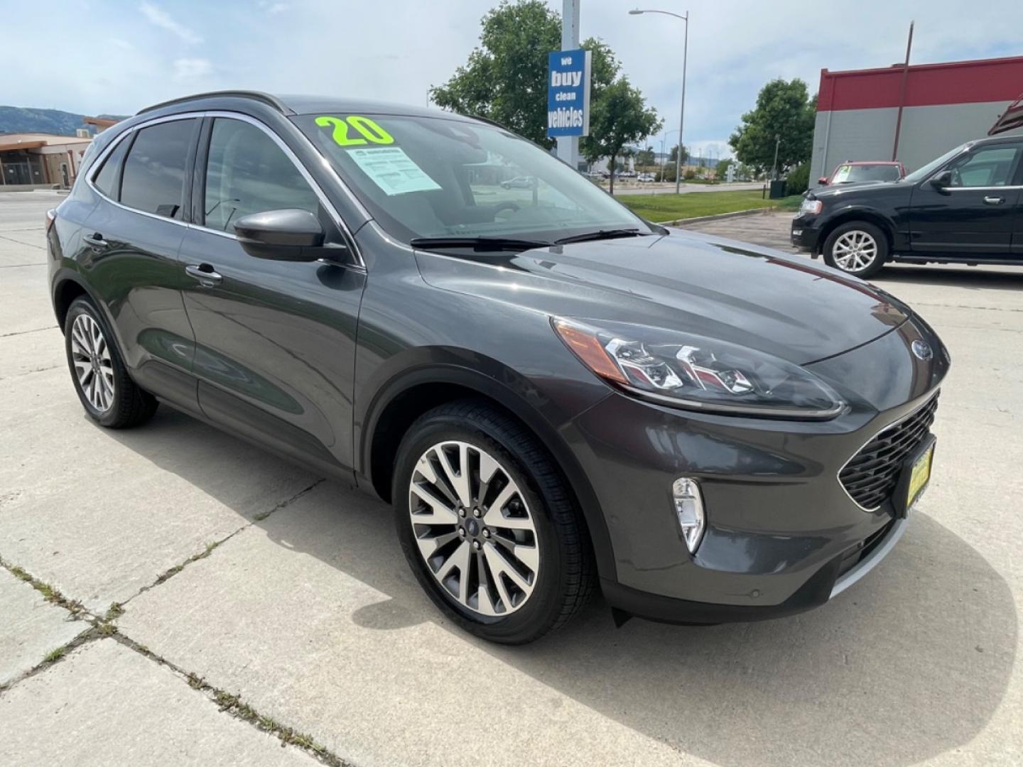 2020 GRAY /Tan FORD ESCAPE TITANIUM (1FMCU9J98LU) with an 2.0L engine, Automatic transmission, located at 3030 CY Ave, Casper, WY, 82604, (307) 265-3830, 42.827816, -106.357483 - Photo#3