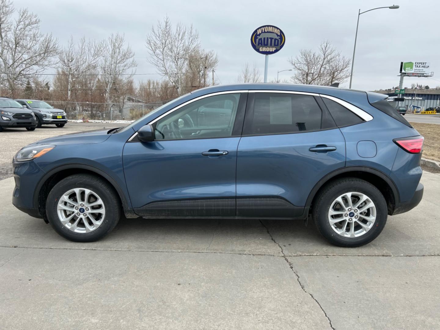 2020 Blue /Gray Ford Escape SE AWD (1FMCU9G64LU) with an 1.5L L3 engine, 6A transmission, located at 3030 CY Ave, Casper, WY, 82604, (307) 265-3830, 42.827816, -106.357483 - Photo#0