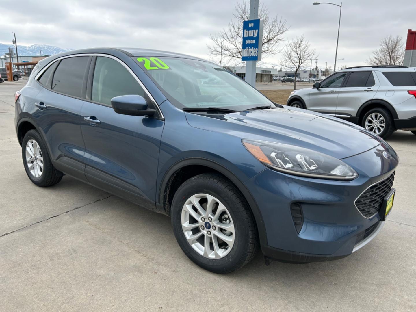 2020 Blue /Gray Ford Escape SE AWD (1FMCU9G64LU) with an 1.5L L3 engine, 6A transmission, located at 3030 CY Ave, Casper, WY, 82604, (307) 265-3830, 42.827816, -106.357483 - Photo#2