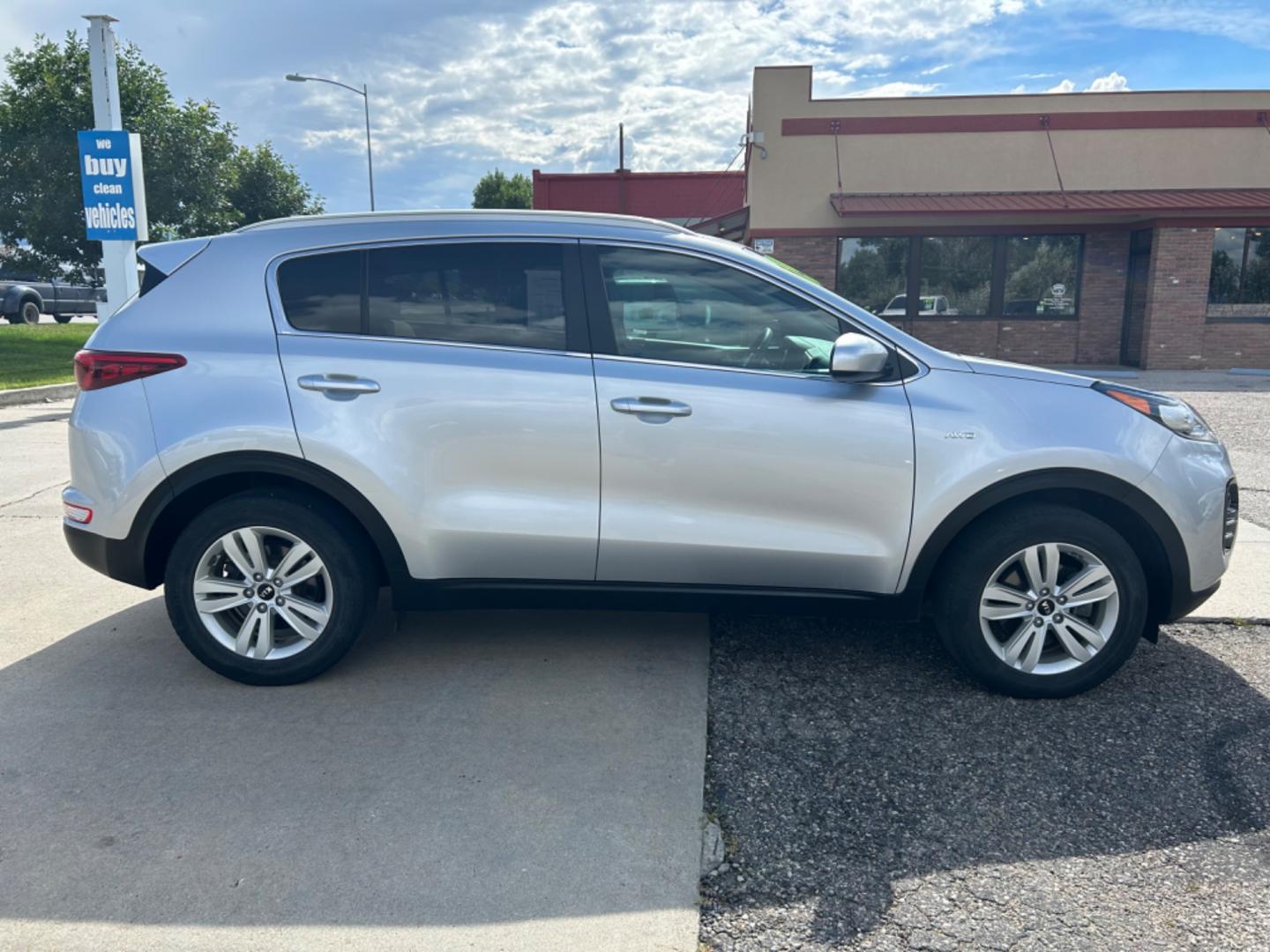 2019 Silver /Gray Kia Sportage LX AWD (KNDPMCAC4K7) with an 2.4L V6 DOHC 24V engine, 6A transmission, located at 3030 CY Ave, Casper, WY, 82604, (307) 265-3830, 42.827816, -106.357483 - Photo#4