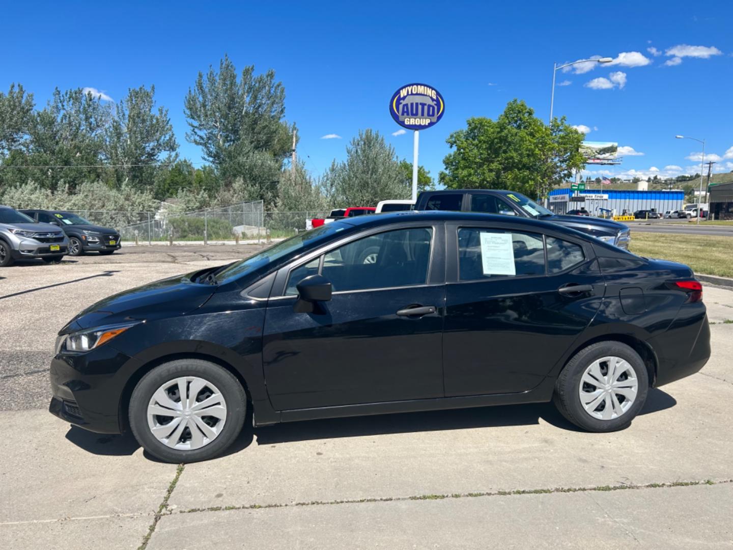 2022 BLACK Nissan Versa SV (3N1CN8DV0NL) with an L4, 1.6L engine, Continuously Variable transmission, located at 3030 CY Ave, Casper, WY, 82604, (307) 265-3830, 42.827816, -106.357483 - Discover the impressive 2022 Nissan Versa SV, a reliable and fuel-efficient sedan with just 43,270 miles on the odometer. This well-maintained vehicle features a Front-Wheel Drive (FWD) system and is powered by a robust L4, 1.6L engine, ensuring a smooth and efficient driving experience. Over 30 mpg - Photo#0