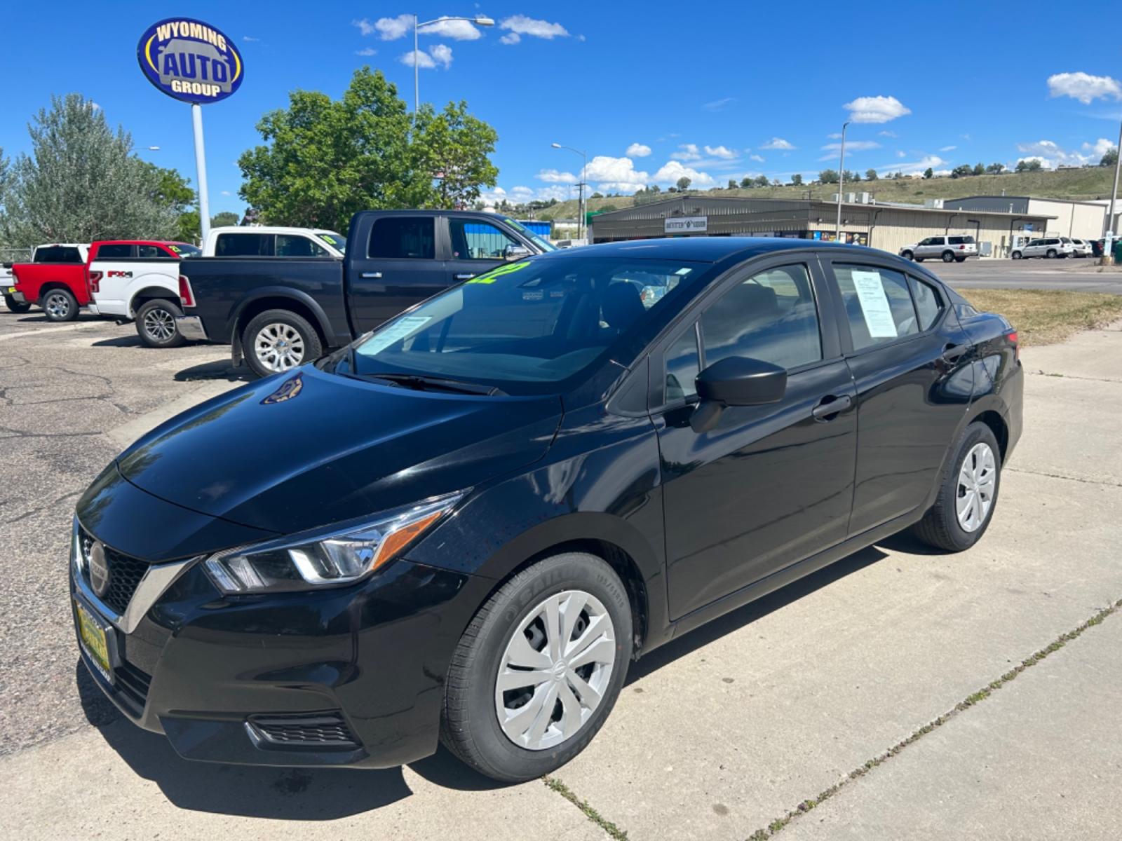 2022 BLACK /Black NISSAN VERSA S (3N1CN8DV0NL) with an 1.6L engine, Continuously Variable transmission, located at 3030 CY Ave, Casper, WY, 82604, (307) 265-3830, 42.827816, -106.357483 - Photo #1