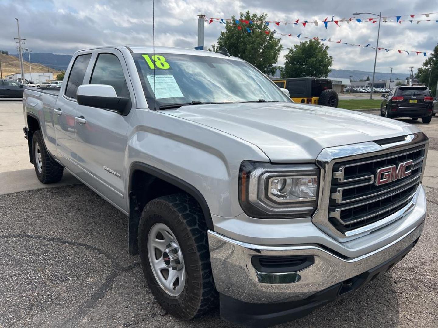 2018 Silver GMC Sierra SLE (1GTV2MEC1JZ) with an V8, 5.3L engine, Automatic transmission, located at 3030 CY Ave, Casper, WY, 82604, (307) 265-3830, 42.827816, -106.357483 - Discover the power and reliability of the 2018 GMC Sierra 1500 SLE at our dealership. This pickup features a V8, 5.3L engine paired with 4WD, ensuring you can tackle any terrain with confidence. The Sierra 1500 SLE is designed to offer both performance and comfort, making it an ideal choice for both - Photo#3