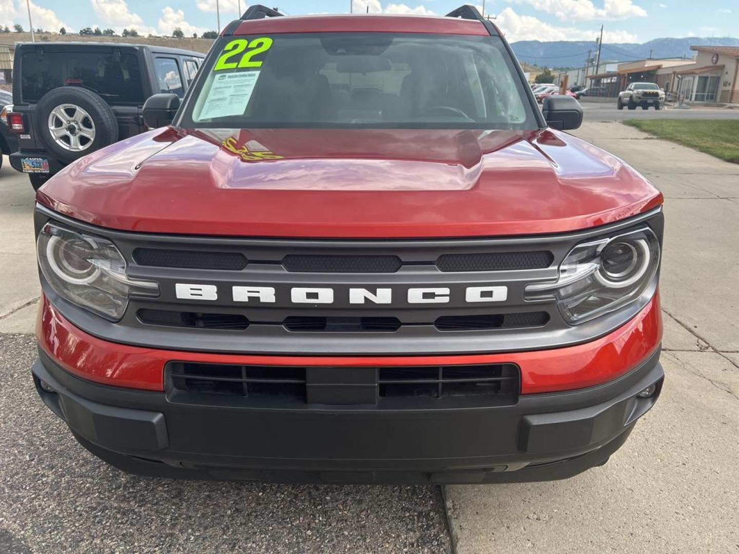 2022 red Ford Bronco Sport Big Bend (3FMCR9B62NR) with an L3, 1.5L engine, Automatic transmission, located at 3030 CY Ave, Casper, WY, 82604, (307) 265-3830, 42.827816, -106.357483 - Introducing the 2022 Ford Bronco Sport Big Bend, a versatile SUV ready to tackle any adventure. With only 23,146 miles on the odometer, this vehicle offers both reliability and performance. Equipped with a robust L3, 1.5L engine and 4WD, it delivers a smooth and powerful driving experience, ensuring - Photo#2