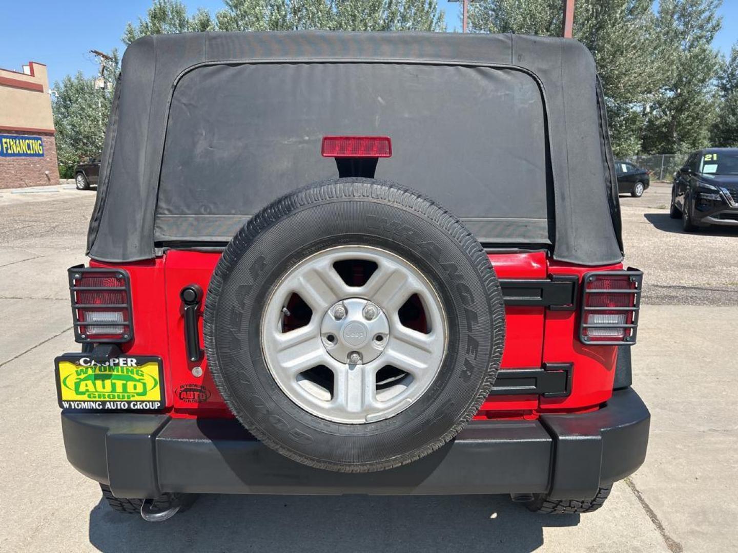 2016 red Jeep Wrangler sport (1C4AJWAG1GL) with an V6, 3.6L engine, Automatic transmission, located at 3030 CY Ave, Casper, WY, 82604, (307) 265-3830, 42.827816, -106.357483 - Photo#5