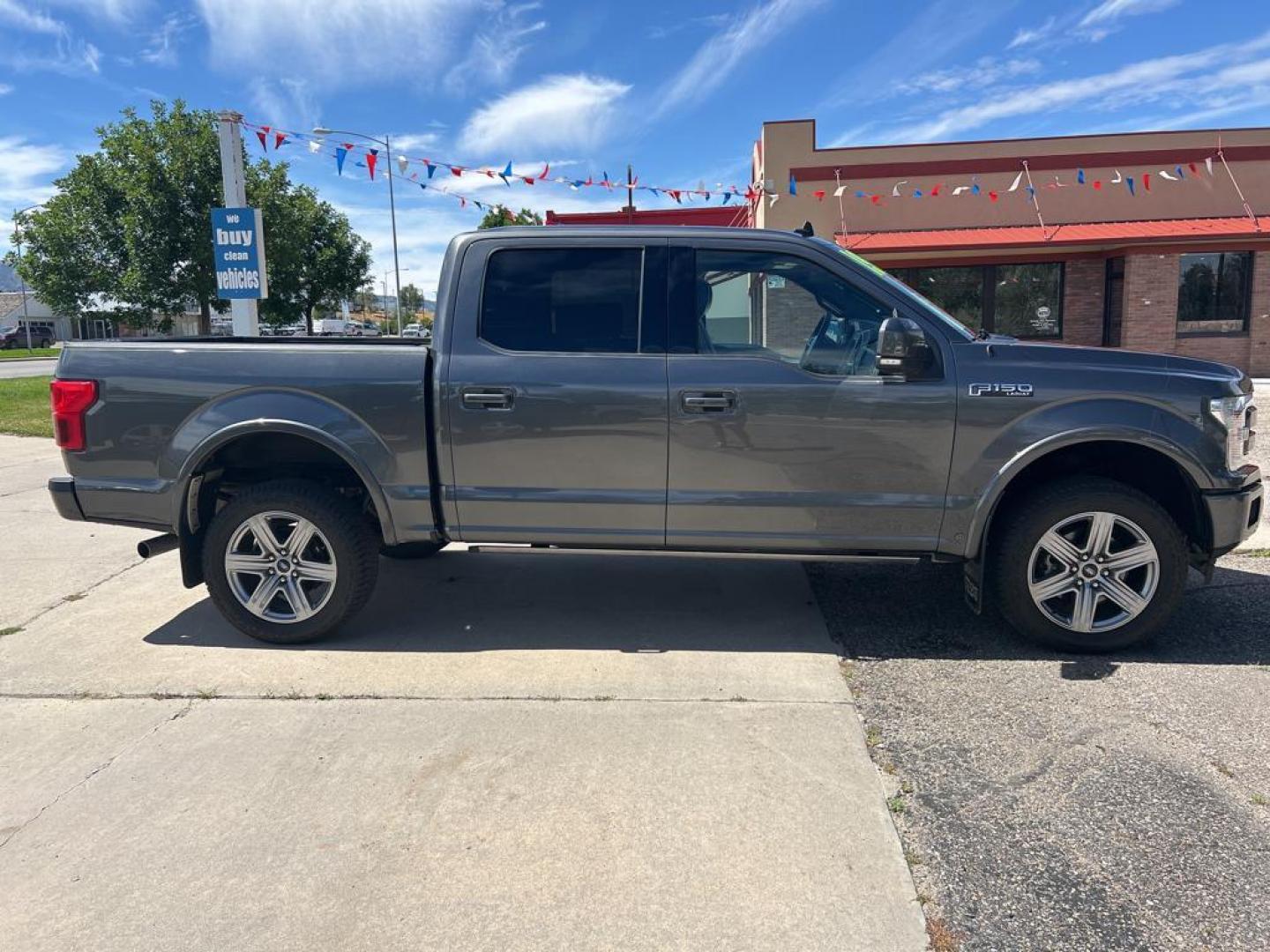 2019 gray Ford F-150 lariat (1FTEW1E48KF) with an V6, 3.5L engine, Automatic transmission, located at 3030 CY Ave, Casper, WY, 82604, (307) 265-3830, 42.827816, -106.357483 - Photo#4