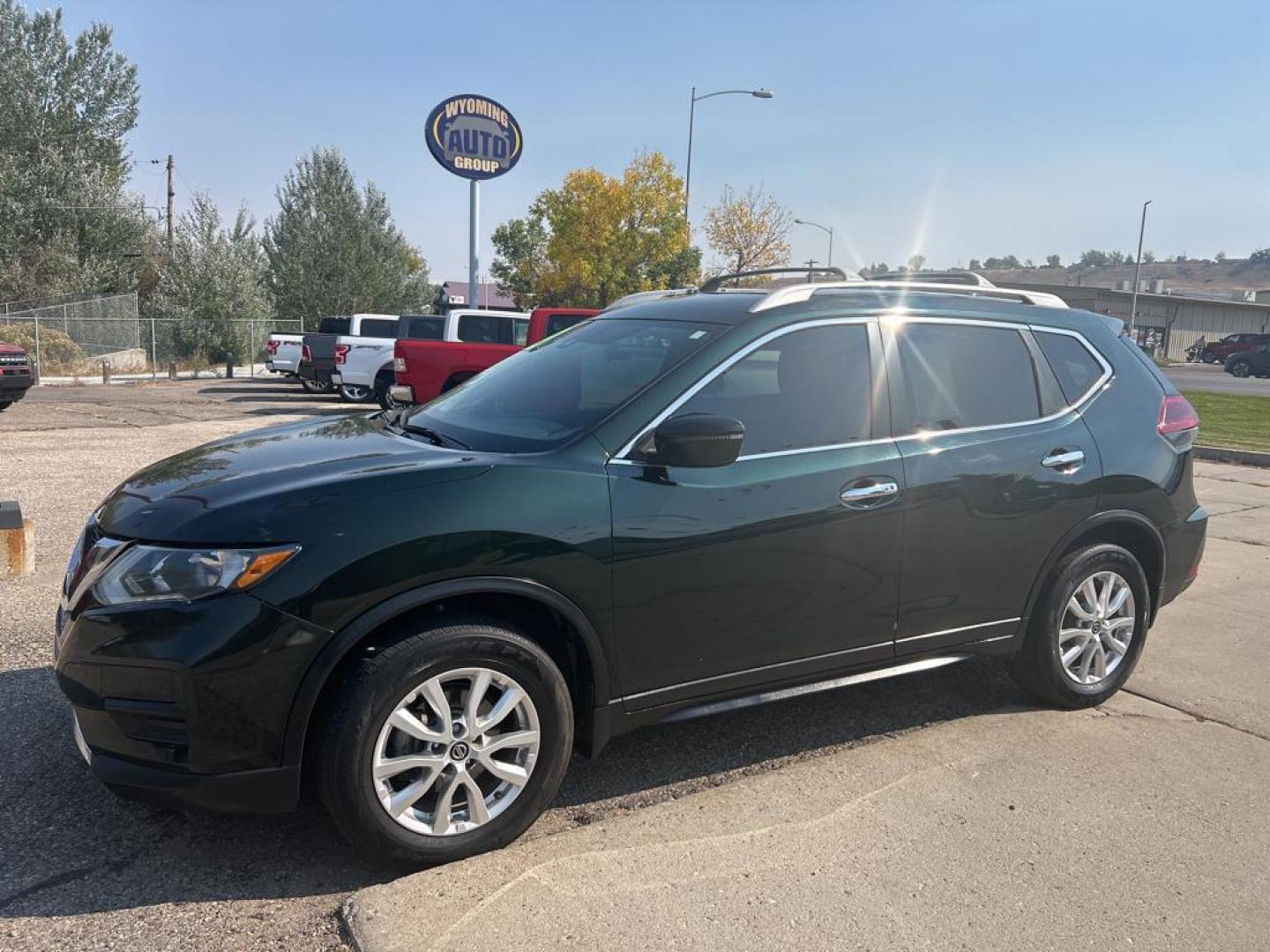 2019 green Nissan Rogue SV (5N1AT2MV6KC) with an 4 Cyl, 2.5L engine, Automatic transmission, located at 3030 CY Ave, Casper, WY, 82604, (307) 265-3830, 42.827816, -106.357483 - For sale at our dealership is a 2019 Nissan Rogue SV with All-Wheel Drive, a remarkable choice for those seeking reliability and comfort. This versatile SUV features a 4-cylinder, 2.5L engine, offering a perfect balance of power and fuel efficiency, making it ideal for both city commuting and weeken - Photo#1