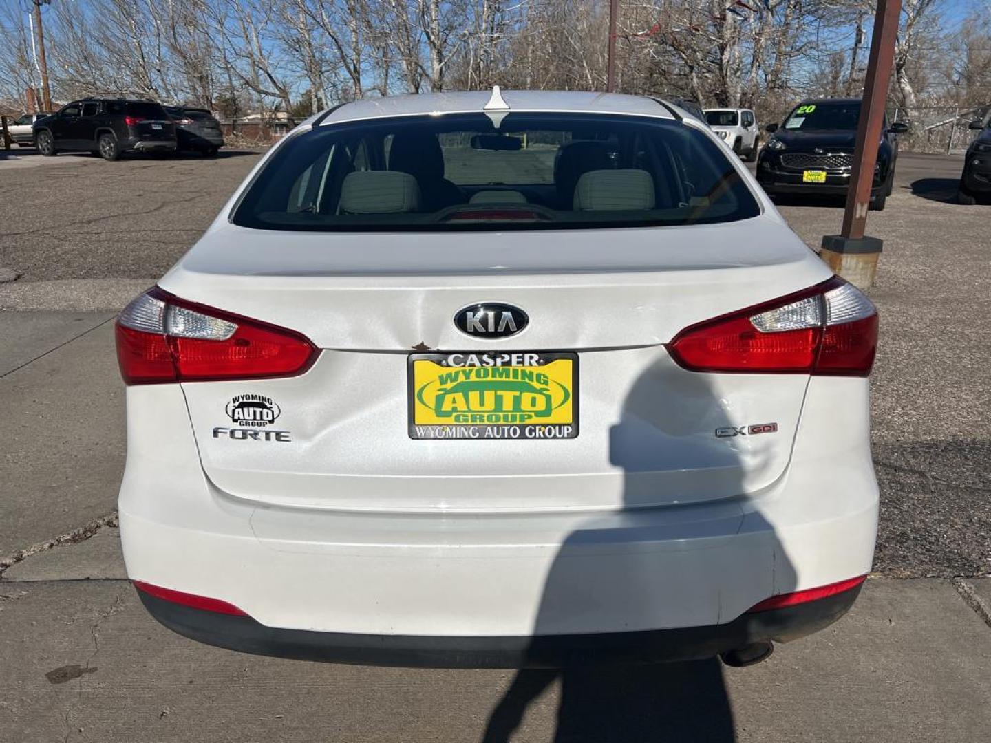 2014 WHITE Kia Forte EX (KNAFX4A84E5) with an 4 Cyl, 2.0L engine, Automatic transmission, located at 3030 CY Ave, Casper, WY, 82604, (307) 265-3830, 42.827816, -106.357483 - Photo#5