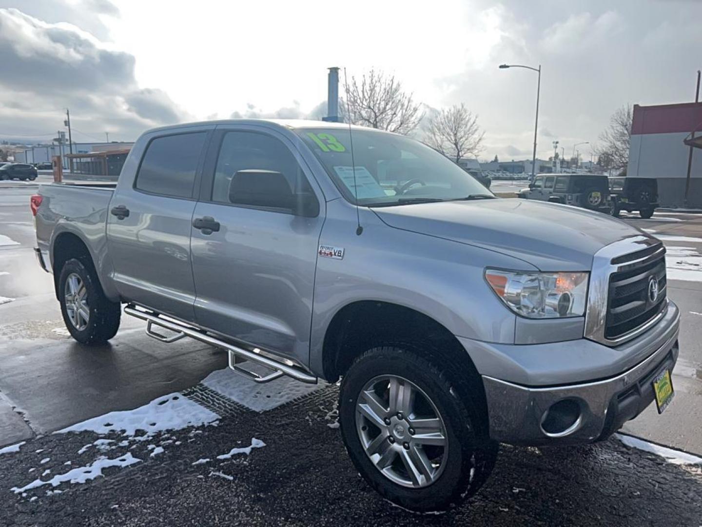 2013 silver Toyota Tundra GRADE (5TFDW5F16DX) with an V8, 5.7L engine, Automatic transmission, located at 3030 CY Ave, Casper, WY, 82604, (307) 265-3830, 42.827816, -106.357483 - Discover the rugged dependability of the 2013 Toyota Tundra, a robust full-size pickup truck that offers both power and versatility. This model, equipped with a formidable 4WD system and a V8, 5.7L engine, is engineered to handle demanding tasks with ease, making it an ideal choice for both work and - Photo#3