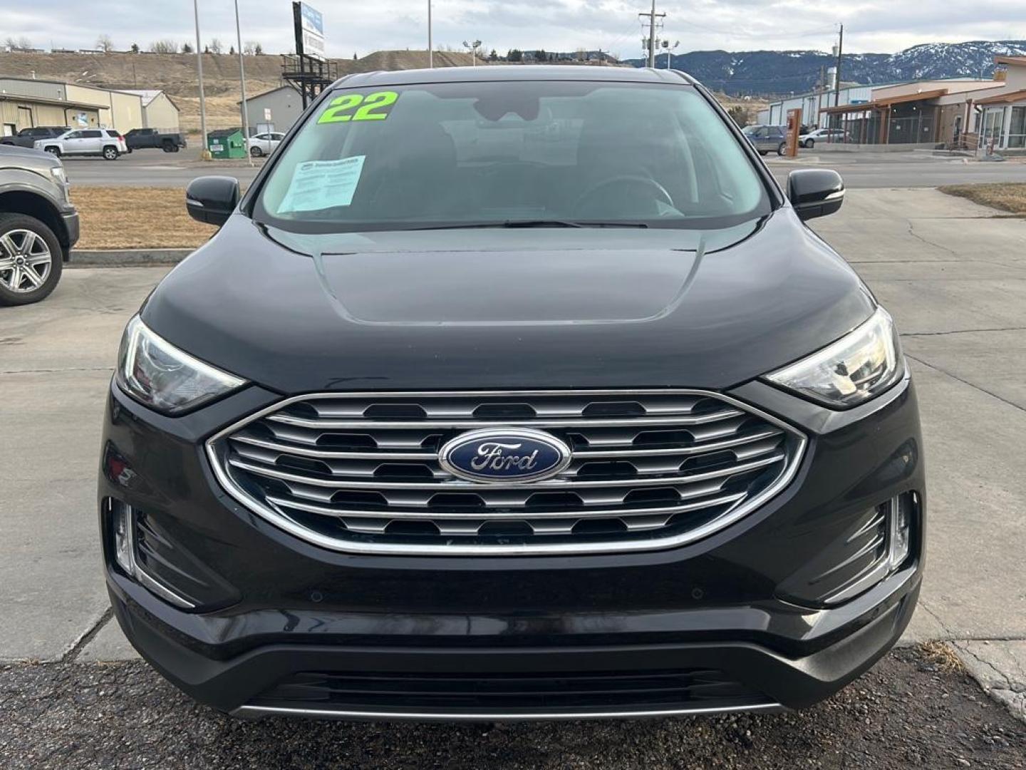 2022 Black Ford Edge Titanium (2FMPK4K92NB) with an 4 Cyl, 2.0L engine, Automatic transmission, located at 3030 CY Ave, Casper, WY, 82604, (307) 265-3830, 42.827816, -106.357483 - Photo#2