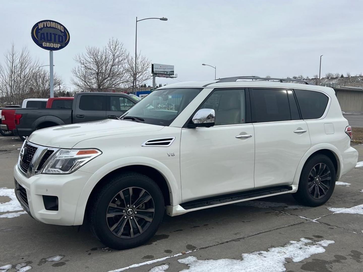 2020 White Nissan Armada Platinum AWD (JN8AY2NE9L9) with an V8, 5.6L engine, Automatic transmission, located at 3030 CY Ave, Casper, WY, 82604, (307) 265-3830, 42.827816, -106.357483 - Photo#1