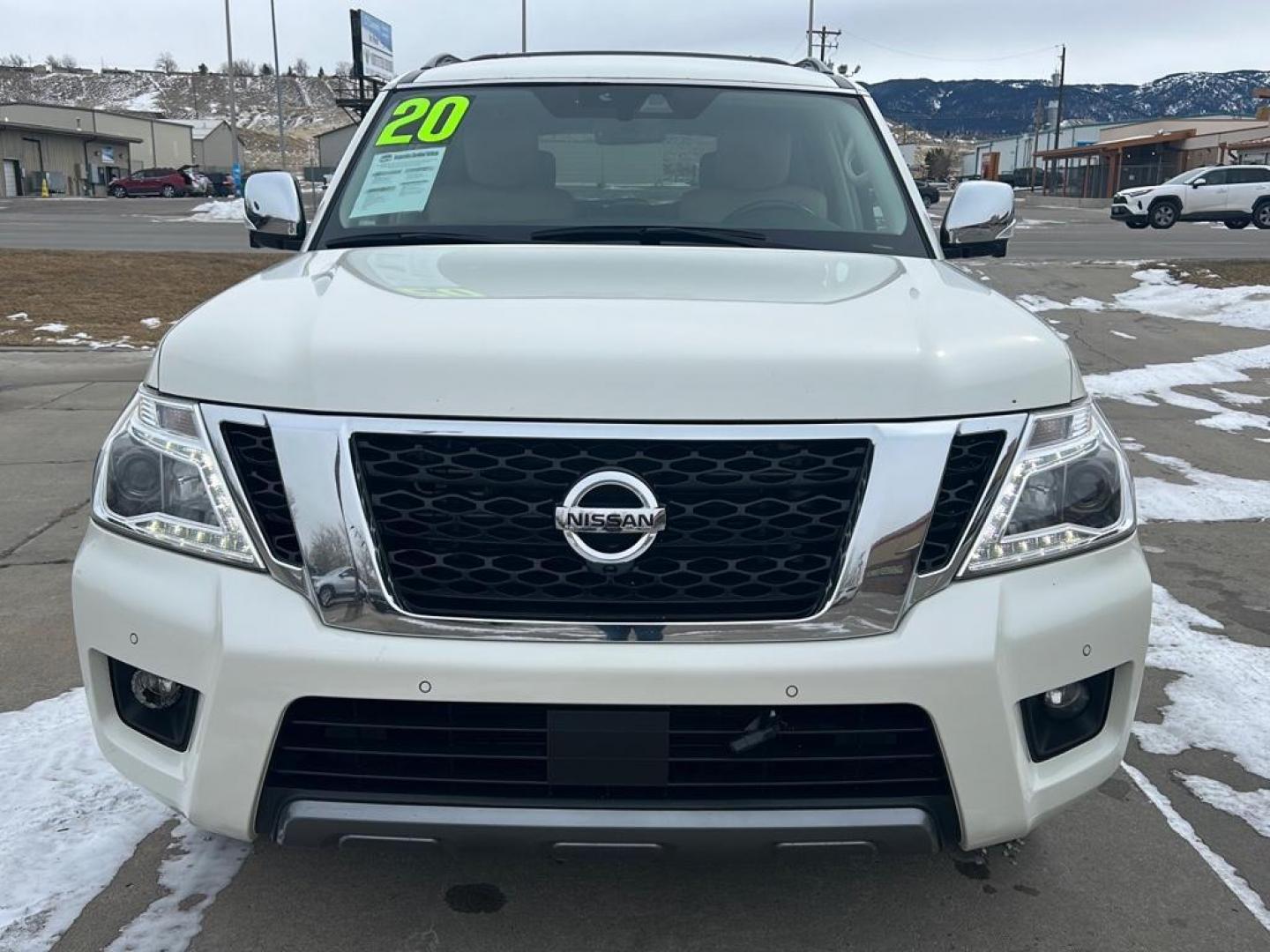 2020 White Nissan Armada Platinum AWD (JN8AY2NE9L9) with an V8, 5.6L engine, Automatic transmission, located at 3030 CY Ave, Casper, WY, 82604, (307) 265-3830, 42.827816, -106.357483 - Photo#2